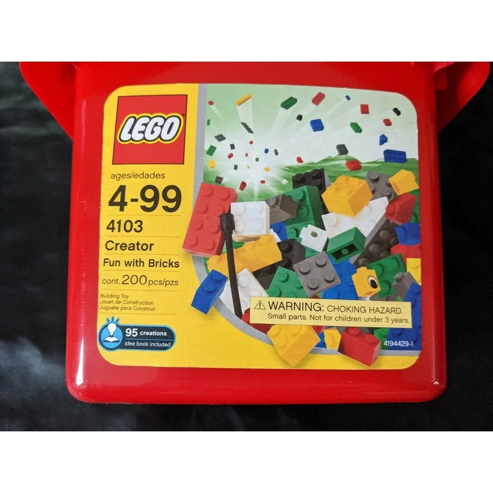 4103 Lego Creator Basic Set Fun With Bricks 200 Pieces Red Bucket Sealed NEW